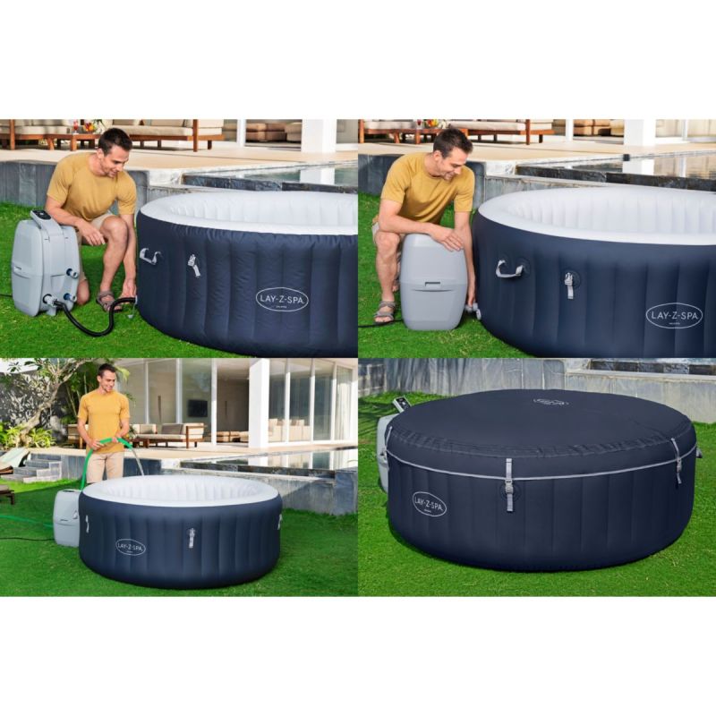 Lay-Z-Spa Whirlpool Miami AirJet4 Personen Dm. 180x66 cm, Dunkelblau