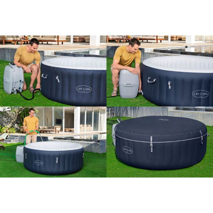 Lay-Z-Spa Whirlpool Miami AirJet4 Personen Dm. 180x66 cm, Dunkelblau