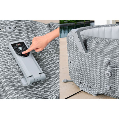 LAY-Z-SPA Whirlpool Bali 196x71cmGrau Rattan Rund