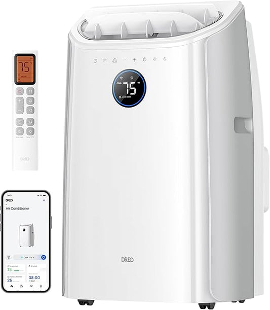 DREO 12000 BTU Mobiles Klimagerät (3-in-1 Kühlen/Ventilieren/Entfeuchten)
