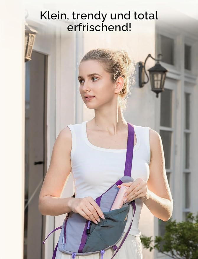 JISULIFE Mini tragbarer Lüfter, 3 in 1, wiederaufladbar über USB (12 bis 19 Stunden Akkulaufzeit), mit externem Akku und Taschenlampe. Ideal für Reisen und Sommer.