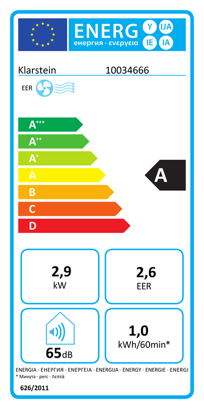 Kraftwerk Smart 10000 BTU Mobile Klimaanlage Weiß