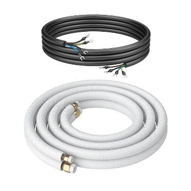 Kältebringer® 1-15m Kältemittelleitung 1/4“ + 3/8″ Montage-Set für Split-Klimaanlage (4-adrig)