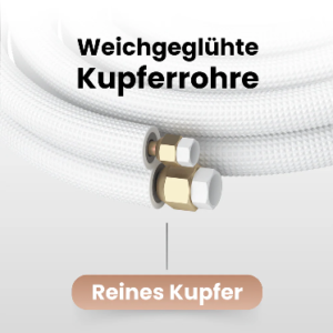 Kältebringer® 1-15 m Conduite de réfrigérant 1/4« + 3/8 » Kit de montage pour climatiseur split (5 fils)