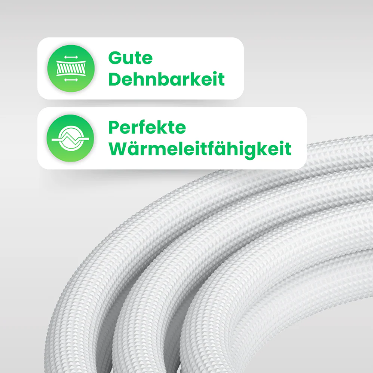 Kältebringer® 1-15 m Conduite de réfrigérant 1/4« + 1/2 » Kit de montage pour climatiseur split (5 fils)