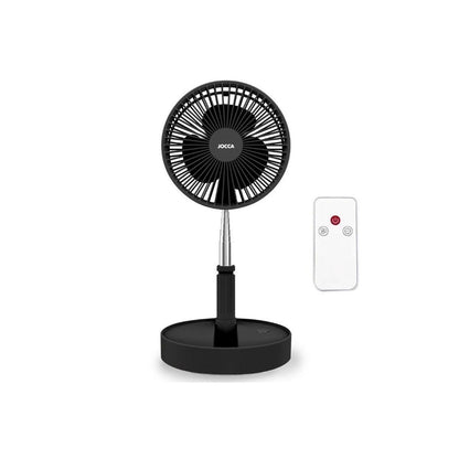 Batterielüfter Drahtlos Schalldämpfer USB SCHWARZ Faltbarer & Teleskopfuß Fernbedienung Autonomie 24h Jocca