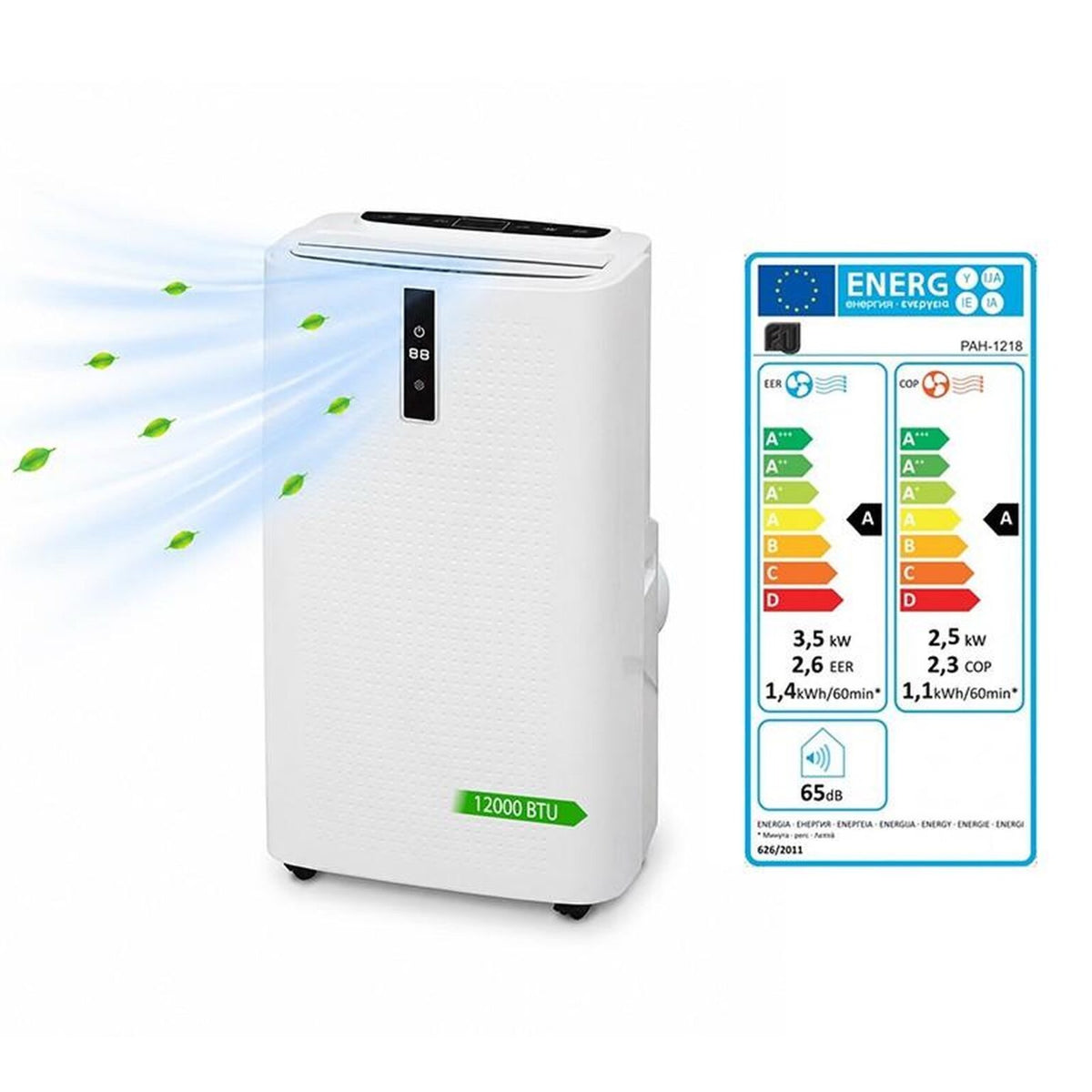 Mobile Klimaanlage 4 In 1 – 12.000 Btu – Heizung – Luftentfeuchter