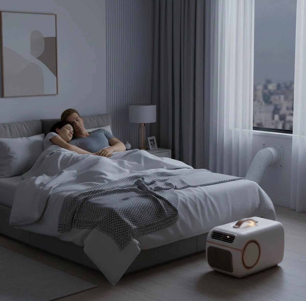 Tragbare Klimaanlage Mobile Heizung 3-in-1 –1800W Kalt – 600W Warm – 15kg