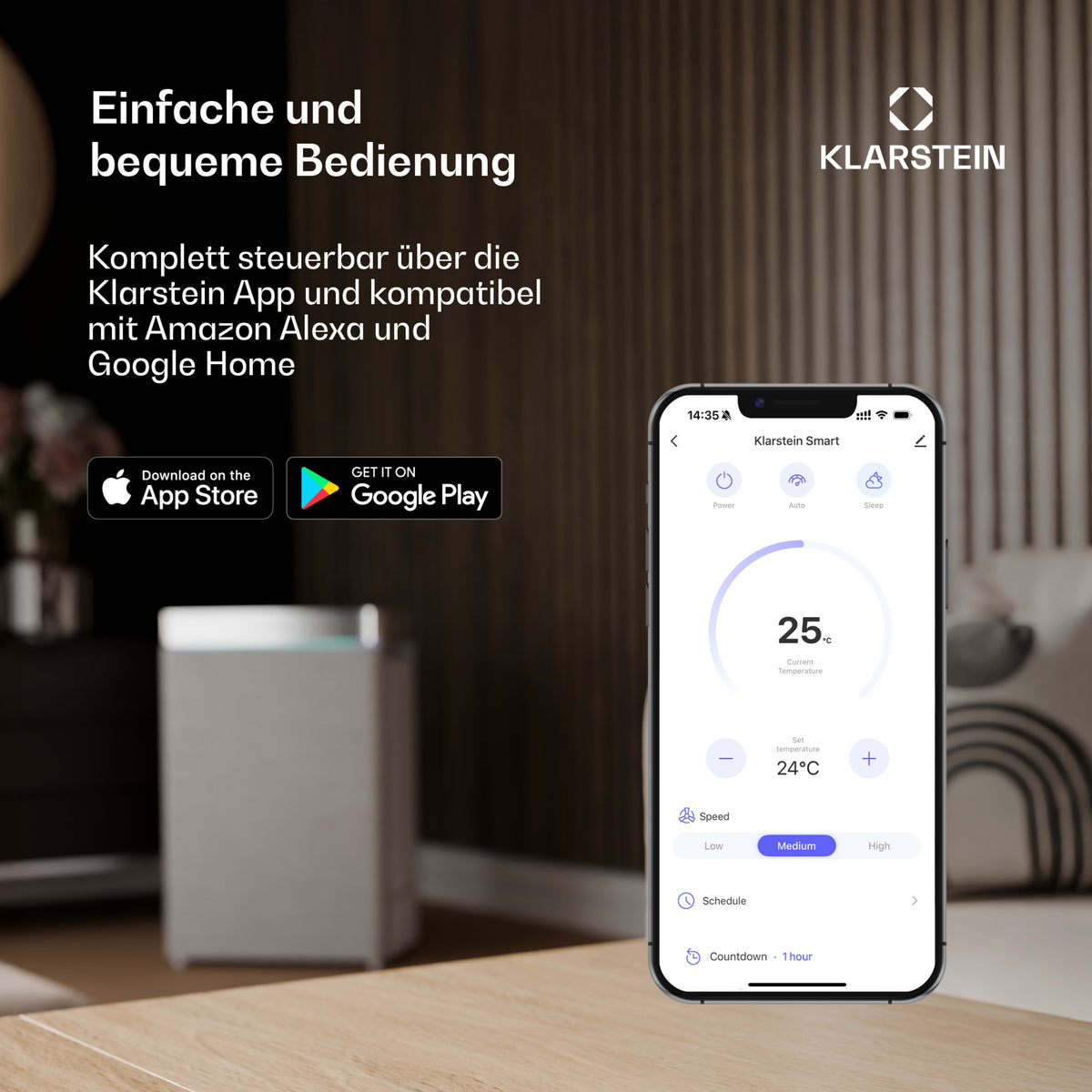 Kraftwerk Smart 12000 BTU Mobile Klimaanlage Anthrazit