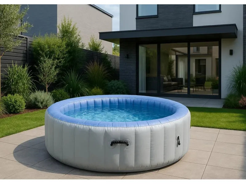 MCW Whirlpool N97 Ersatz-Pool 4 Personen Aufblasbar Rund Ø180cm Grau-Weiß