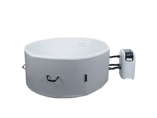 MCW Whirlpool N97 4 Personen Heizbar Aufblasbar Pumpe Dropstitch-Gewebe Rund Ø150cm