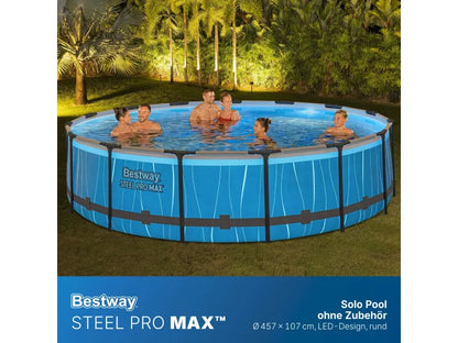 Bestway Solo Pool Steel Pro MAX LED-Design Ø 457 x 107 cm